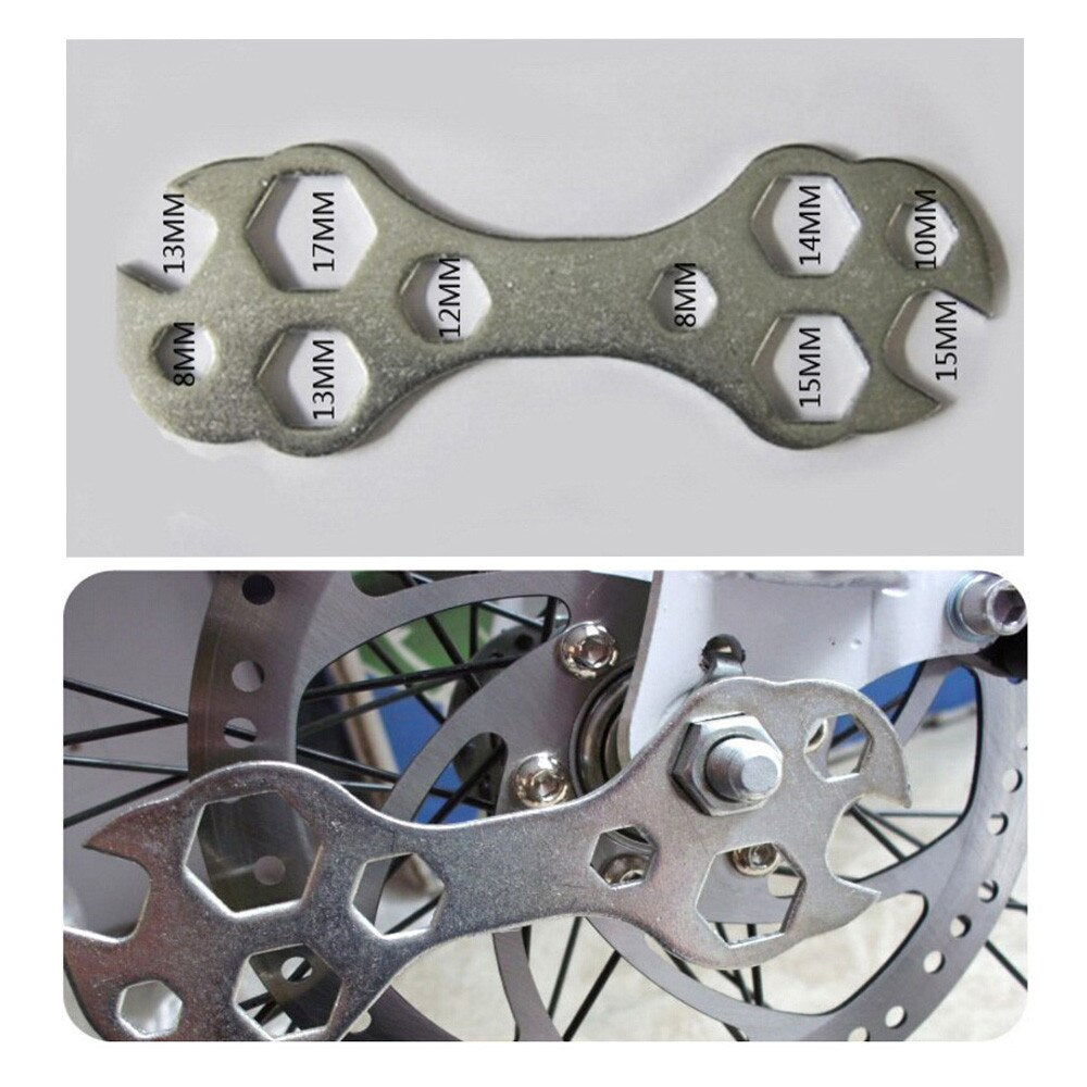 1PC Bicycle Multifunctional Wrench Multitool Portable Wrench 8-15mm Hex Wrench Spanner Bicycle Repair Hand Tools