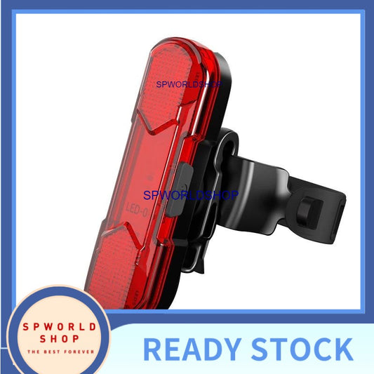 USB Rechargeable Bike Bicycle Tail Rear light -RED
