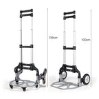 6 Wheel Climbing Stair Trailer Heavy Duty Aluminium 80kg Folding Foldable Hand Sack Truck*PRE ORDER