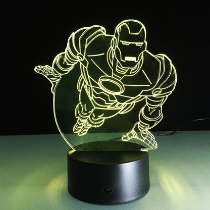 Superheroes Spiderman Thor Hammer Black Panther Icon LED Lamp Iron Man Captain America Shield 3D LED Light PREORDER