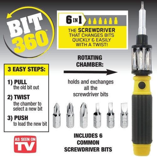 Snake Bit 360 Screwdriver 6 In 1
