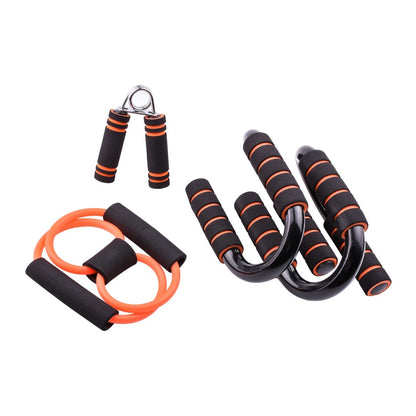 Push up Bracket Lean Abdomen Training with Skip Rope Anti-Skid Foam S-Type Grip Force Pull Rope Home Fitness Equipment