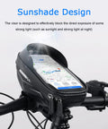 Phone Bag Bike Bicycle Strong Rainproof TPU Touch Screen Cell Phone Holder Bicycle Handlebar Bags MTB Frame Pouch Bag