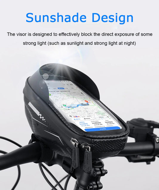 Phone Bag Bike Bicycle Strong Rainproof TPU Touch Screen Cell Phone Holder Bicycle Handlebar Bags MTB Frame Pouch Bag