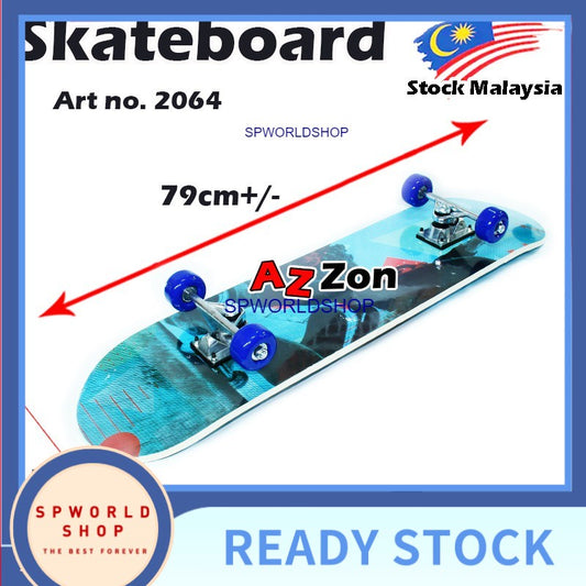 【Ready Stock】Skateboard Papan Skate Board Four-Wheeled Long Skateboard Adult Scooters Penny Board 滑板