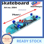 【Ready Stock】Skateboard Papan Skate Board Four-Wheeled Long Skateboard Adult Scooters Penny Board  滑板