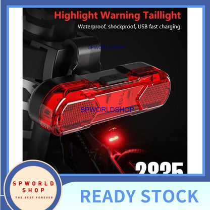 USB Rechargeable Bike Bicycle Tail Rear light -RED