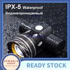 USB Rechargable Lamp Zoomable T6 LED Bike Front Light Torch 3 Modes Cycling Headlight