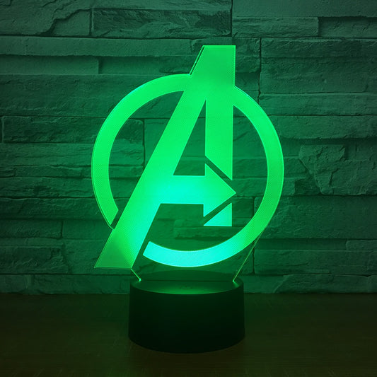 Superheroes Spiderman Thor Hammer Black Panther Icon LED Lamp Iron Man Captain America Shield 3D LED Light PREORDER