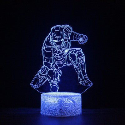 Superheroes Spiderman Thor Hammer Black Panther Icon LED Lamp Iron Man Captain America Shield 3D LED Light PREORDER