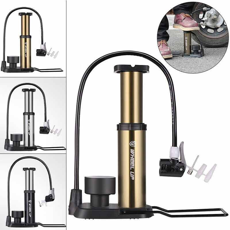 Wheel Up MTB Bike Pump Ultra-light Bicycle Foot Pump Electric Scooter Pressure Gauge Air Inflator