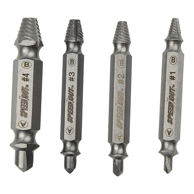 Speed Out 4pcs Damaged Screw Extractor Use With Any Drill As Seen On TV Speed Out * READY STOCK