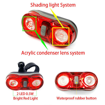 Taillight Tail Lamp Warning Light Waterproof Rear Lights Safety Bicycle Flashing Lights Lamp Bike