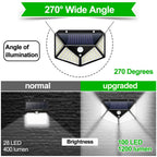 100 LED Solar Light Outdoor Solar Lamp Powered Sunlight Waterproof PIR Motion Sensor Street Light for Garden PREORDER