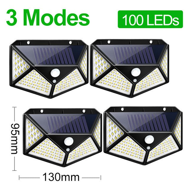 100 LED Solar Light Outdoor Solar Lamp Powered Sunlight Waterproof PIR Motion Sensor Street Light for Garden PREORDER
