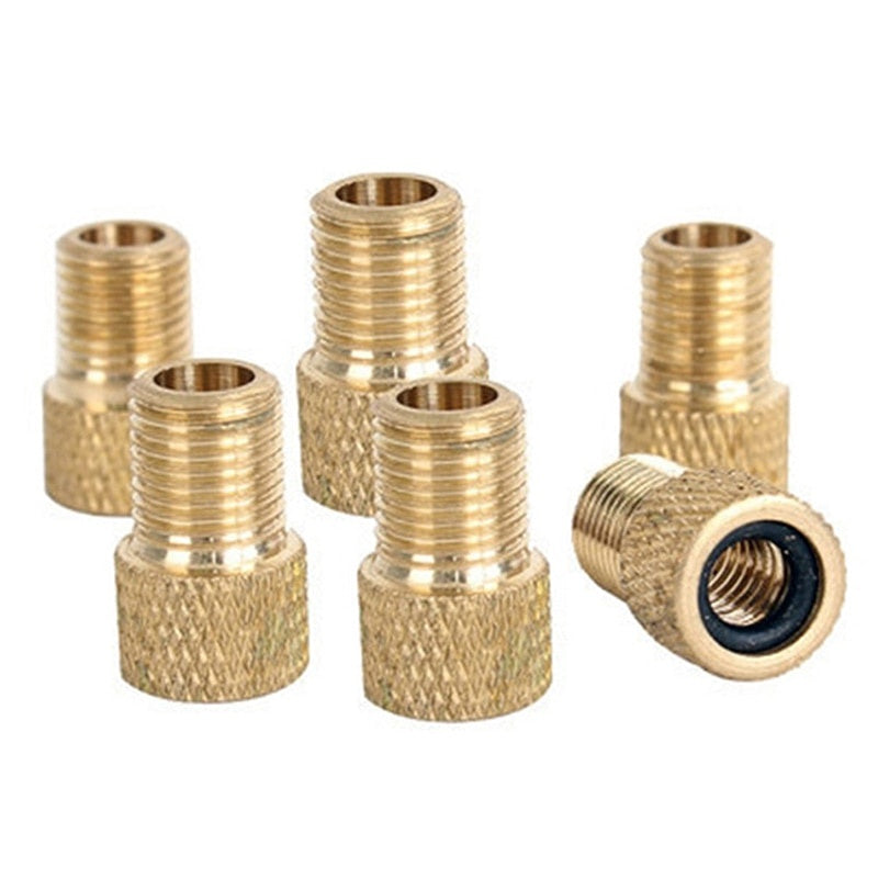 1 Pcs Bicycle Tire Valve Adapter Golden Pattern Valve Bicycle Accessories Adapter