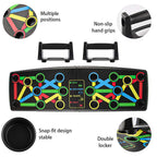 Folding Push Up Board Fitness Workout Train Muscle Exercise I-shaped Pushup Racks for Adults Indoor Home Muscle Training