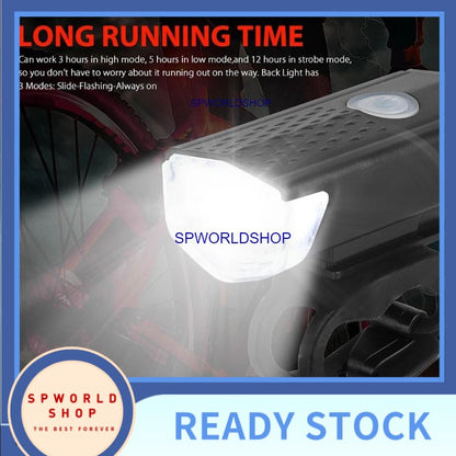 Bike Light USB Rechargeable 300 Lumens Bicycle Lamp Front Headlight Flashlight Bicycle Light Bicycle Accessories