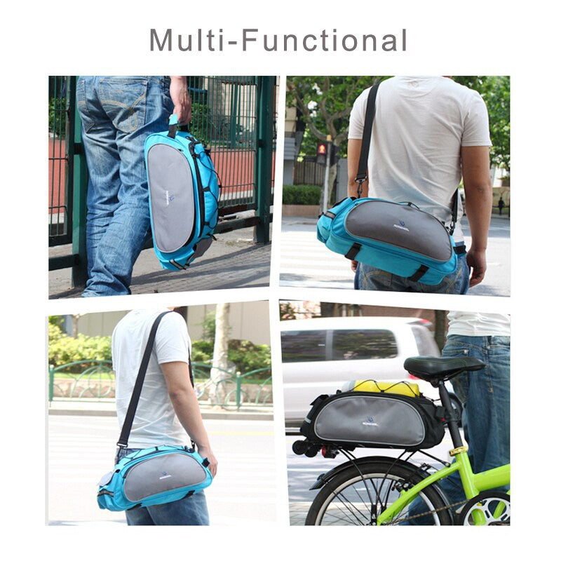 13L Bicycle Bag Multifunction Bike Tail Rear Bag Saddle Seat Pannier Bag Shoulder Handbag Bicicleta Basket Rack Trunk