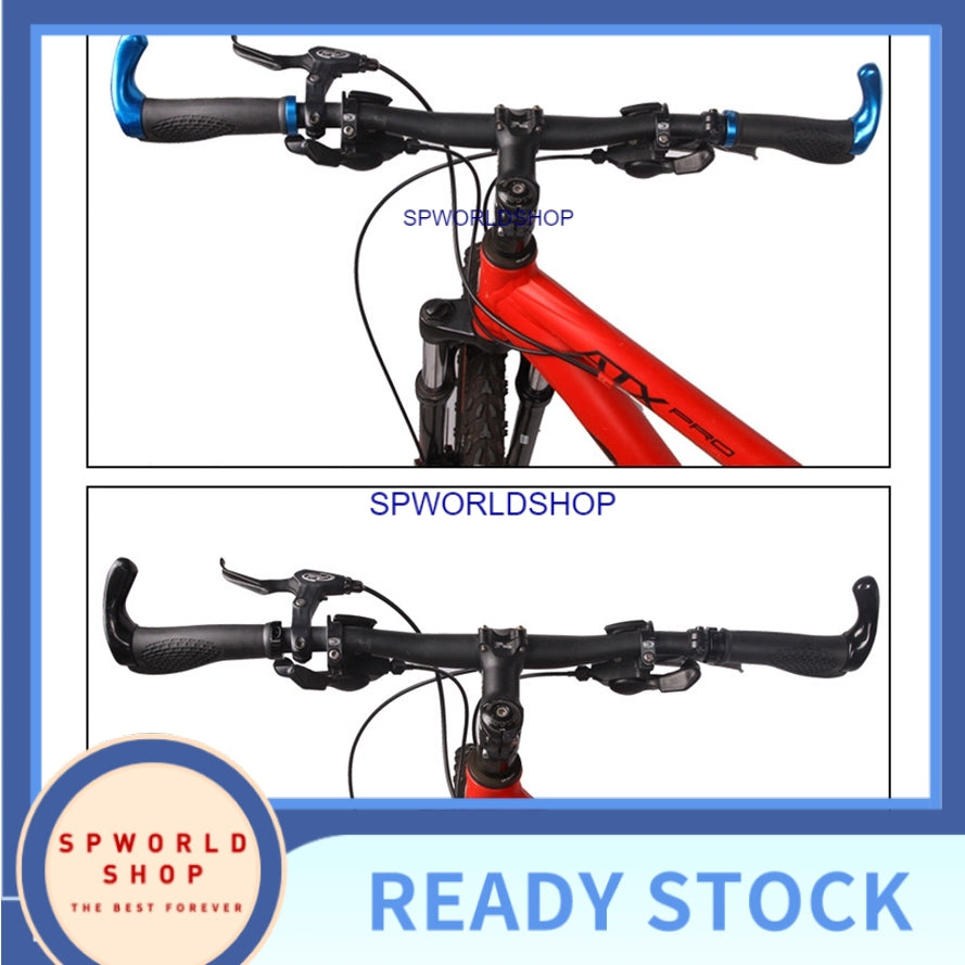 1 Pair Bicycle Handlebar Grip Ergonomic Anti-Skid Lock-on Handle Cover Aluminum Alloy Rubber Grips MTB Bike Accessories