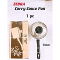 READY STOCK!!!Zebra SUS304 Stainless Steel CARRY Sauce Pan [14cm, 16cm, 18cm]