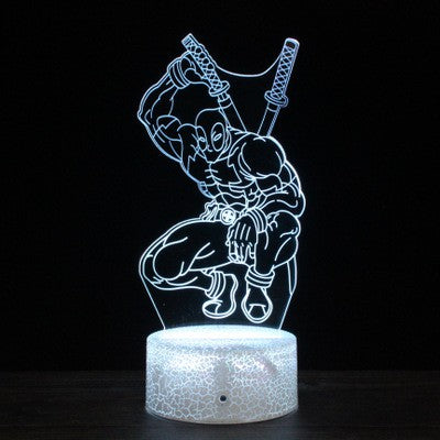 Superheroes Spiderman Thor Hammer Black Panther Icon LED Lamp Iron Man Captain America Shield 3D LED Light PREORDER