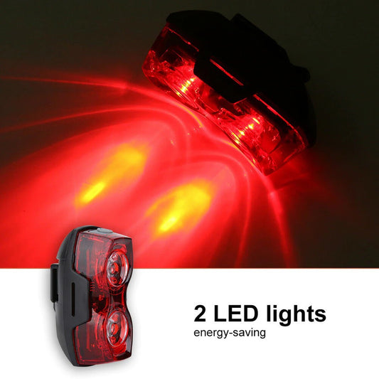 AAA Battery Style Red LED Bike Bicycle light LED Taillight Rear Tail Waterproof Safety Warning Light Cycling Portable