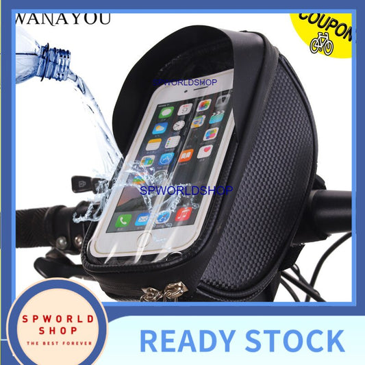 Waterproof Bicycle Bag,Cycling Front Top Tube Frame Phone Bag,Touchscreen Cellphone Handlebar Bag Bicycle