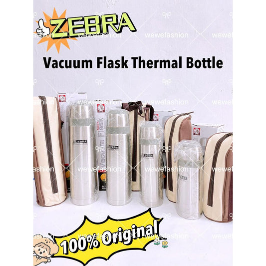 READY STOCK!!!ZEBRA SUS304 Stainless Steel Vacuum Flask Thermal Bottle 350ml/450ml/800ml/1L