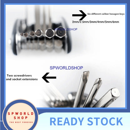 16 in 1 Multifunction Bicycle Repair Tools Kit Hex Spoke Cycling Screwdriver Tool MTB Mountain Cycling Bike Repair Tool