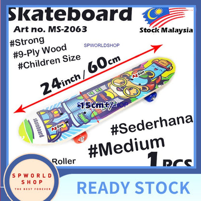 【Ready Stock】Skateboard Papan Skate Board Four-Wheeled Long Skateboard Adult Scooters Penny Board  滑板