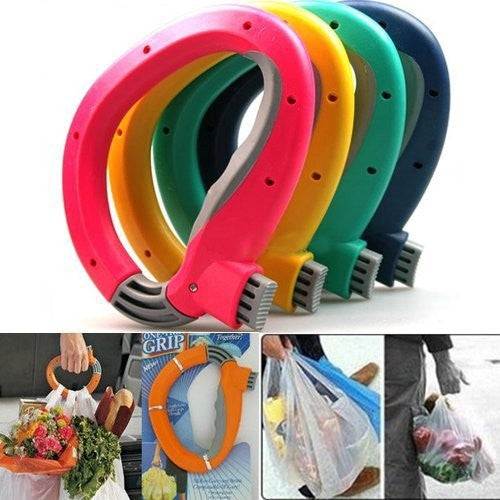 Home One Trip Grips Shopping Grocery Bag Holder Handle Carrier Lock Kitchen Tool