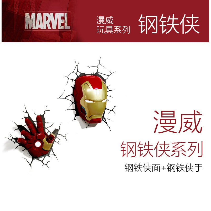 Marvel The Avengers 3D LED Wall Lamp Bedroom Living Room Night Light For Ironman Spiderman Hulk Captain PREORDER