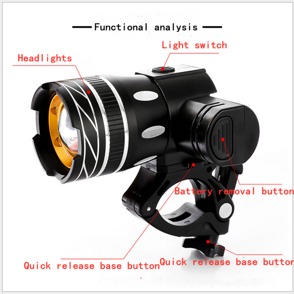 LED Mountain Cycle Head Light Waterproof Rechargeable 15000LM XM-L T6 LED MTB Bicycle Light Bike Front Rear Light Set Wi