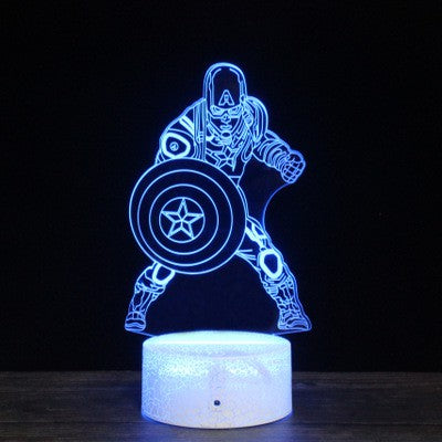 Superheroes Spiderman Thor Hammer Black Panther Icon LED Lamp Iron Man Captain America Shield 3D LED Light PREORDER