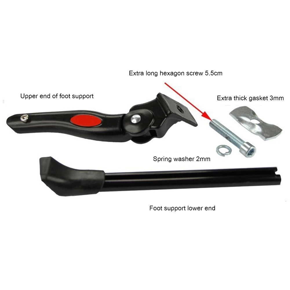 Adjustable MTB Mountain Road Bike Side Parking Support Stand Bicycle Aluminum Alloy Kickstand Cycling Riding Equipment