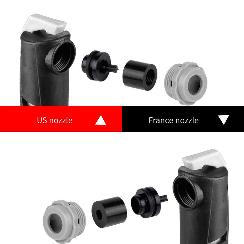 Bike Air Pump Aluminum Alloy Mini Portable Hand Pump Bicycle Tire basketball Inflator American French Mouth Universal