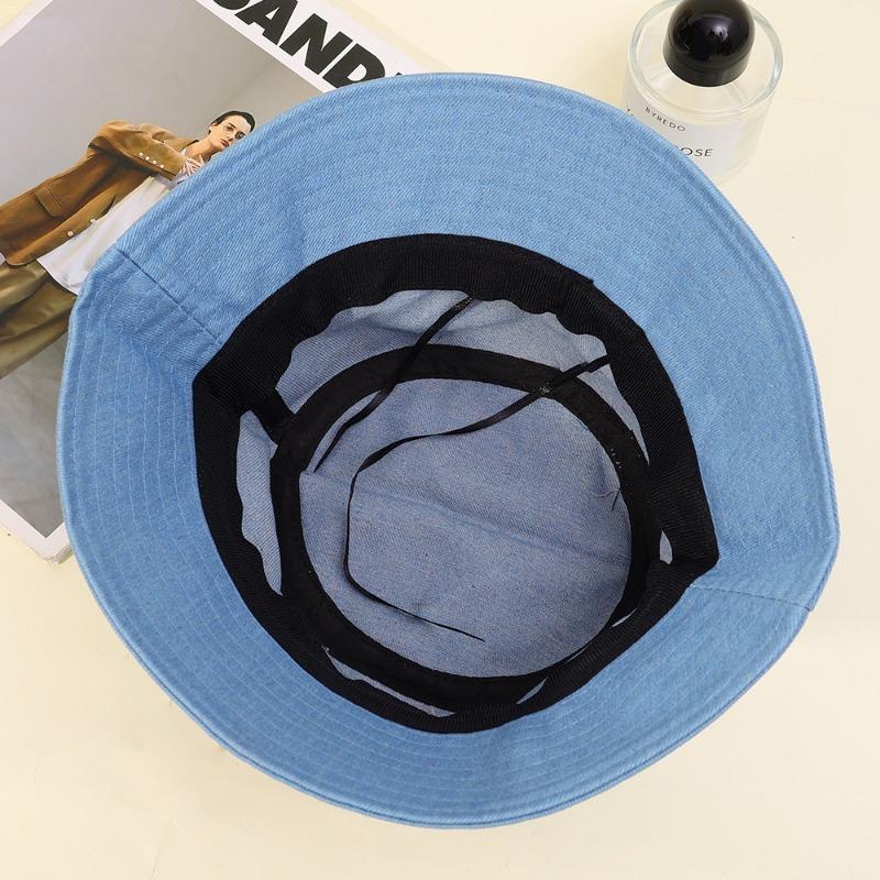 【READY STOCK】Denim Bucket Hat Unisex Sun Hat Casual Outdoor Travel Spring, Summer & Autumn Fisherman Cap 牛仔渔夫帽