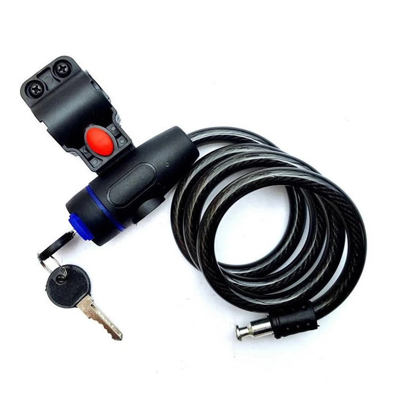 Bike Lock Cable Locks Road Bike Cycling Mountain Bike padlock Anti-Theft Chain Lock(Black)