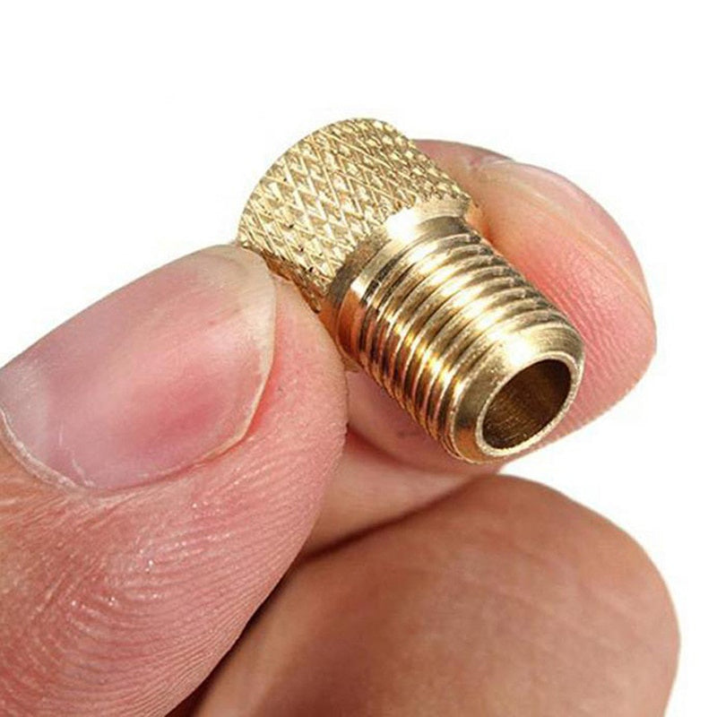 1 Pcs Bicycle Tire Valve Adapter Golden Pattern Valve Bicycle Accessories Adapter