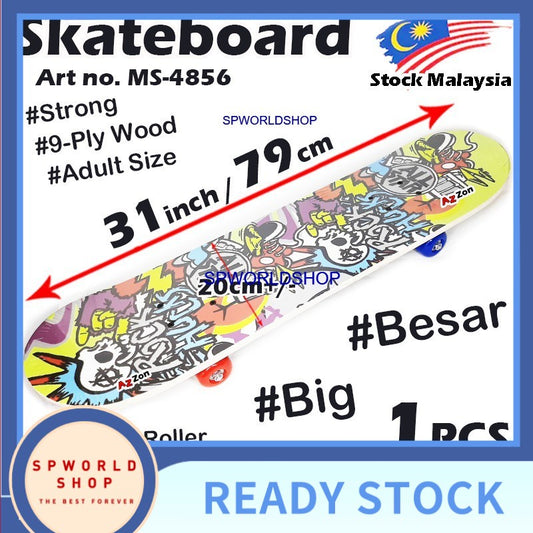 【Ready Stock】Skateboard Papan Skate Board Four-Wheeled Long Skateboard Adult Scooters Penny Board  滑板
