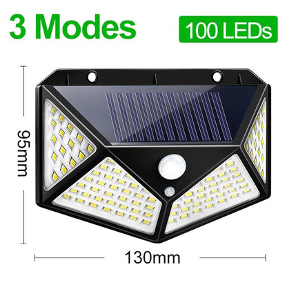 100 LED Solar Light Outdoor Solar Lamp Powered Sunlight Waterproof PIR Motion Sensor Street Light for Garden PREORDER