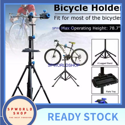 Adjustable Bicycle Repair Stand Foldable Telescopic Vertical Professional Bike Rack Bicycle Repair Tools Quick Release