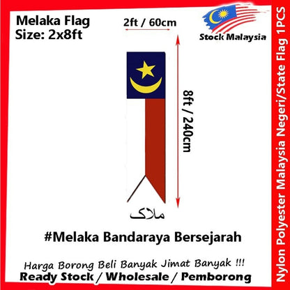 2x8ft【Cotton】Malaysia Flag & All State Flag 60cmx240cm Bendera Negeri Bendera Wilayah Johor Selangor Sembilan