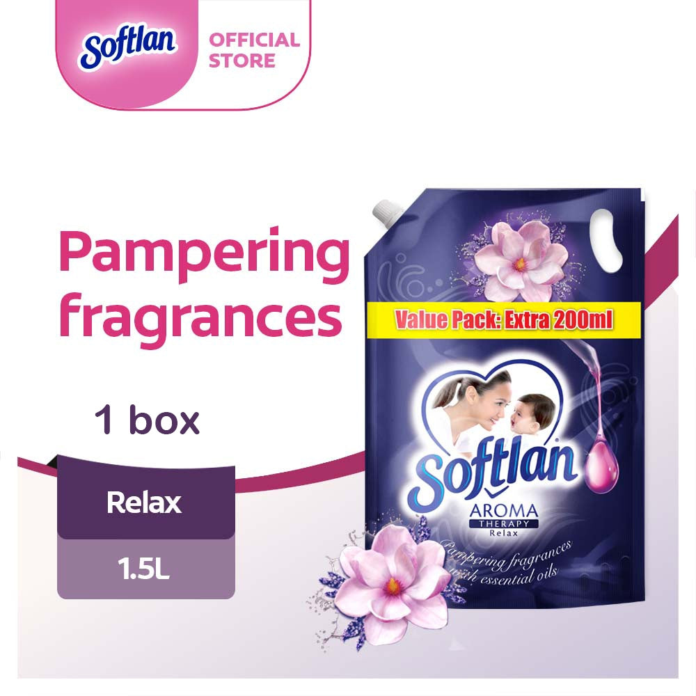 READY STOCK!!!SOFTLAN FABRIC SOFTENER 1.5L/1.6L REFILL Value Pack 1 Box 8 Pack