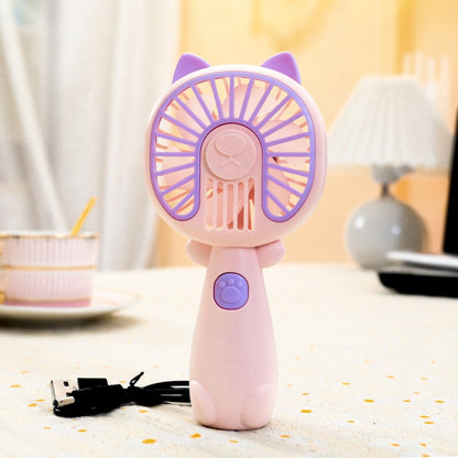 READY STOCK‼️ Mini Portable Clip Fan | USB Rechargeable | Cute Cartoon Desk & Handheld Fan 迷你便携式风扇