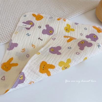 READY STOCK! Baby Muslin Cotton Washcloths | Soft Multi-Layer Face Towel | Baby Feeding Bibs | Multi-Style 婴儿棉纱洗脸巾 |
