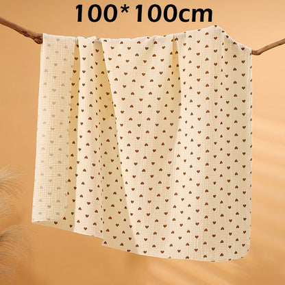 Newborn Baby Muslin Swaddle Kain Bedung Baby Towel Soft Blanket Kain Selimut Napkin Lampin Baby Blanket Kain Bedun