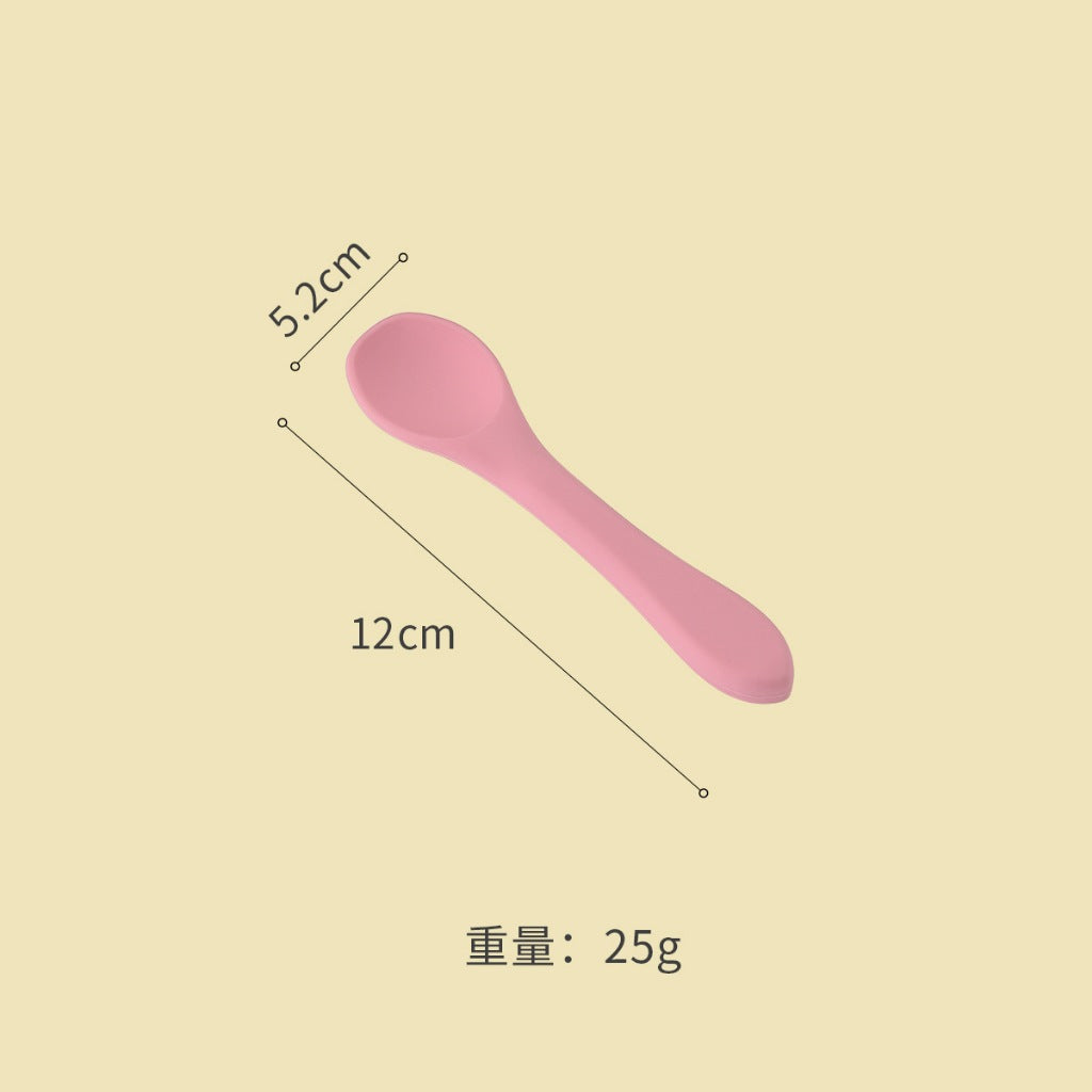 Silicone Baby Plate Bowl Set Spoon Bear BPA free Kids suction feeding Pingan Mangkuk sudu bayi