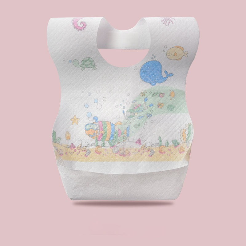 (READYSTOCK) 10PCS/50PCS Individual Packing Disposable Baby Bib Travel Waterproof Bib 一次性婴儿围兜